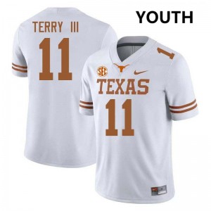 Youth Lone Star State Reps #11 Michael Terry III Limited Football Jersey - White