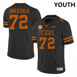 Youth UT #72 Neto Umeozulu Embroidery Football Jersey - Black