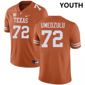 Youth Texas Longhorns #72 Neto Umeozulu Stitched Football Jersey - Texas Orange
