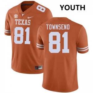 Youth Longhorns #81 Nick Townsend 2025 Football Jersey - Texas Orange