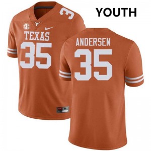 Youth UT #35 Rett Andersen 2025 Football Jersey - Texas Orange