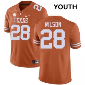 Youth UT #28 Santana Wilson 2025-26 Football Jersey - Texas Orange