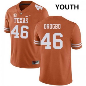 Youth Texas Longhorns #46 Smith Orogbo High School Football Jersey - Texas Orange