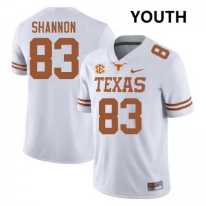 Youth Texas #83 Spencer Shannon Alumni Football Jersey - White