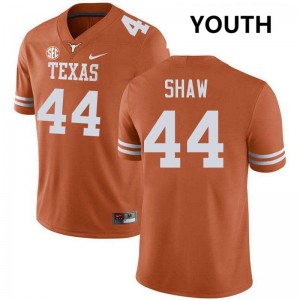 Youth UT Austin #44 Travis Shaw 2025-26 Football Jersey - Texas Orange