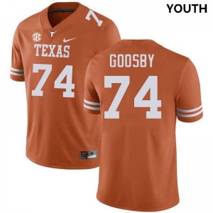 Youth UT #74 Trevor Goosby High School Football Jersey - Texas Orange