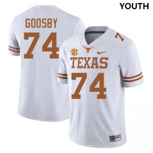 Youth UT #74 Trevor Goosby Official Football Jersey - White