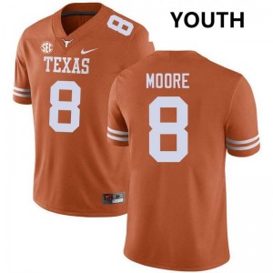 Youth Lone Star State Reps #8 Trey Moore Replica Football Jersey - Texas Orange