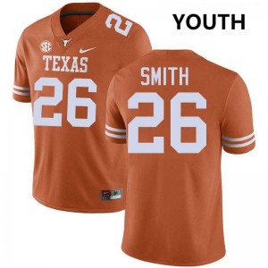 Youth The Horns #26 Ty'Anthony Smith Game Football Jersey - Texas Orange