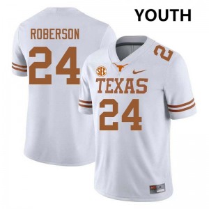 Youth Lone Star State Reps #24 Warren Roberson Stitched Football Jersey - White