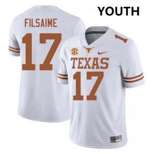 Youth UT #17 Xavier Filsaime Game Football Jersey - White
