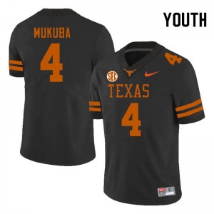 Youth University of Texas #4 Andrew Mukuba 2024 SEC Conference Jersey - Black