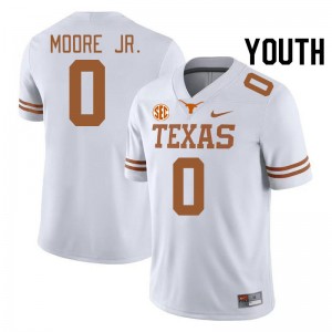Youth UT #0 DeAndre Moore Jr. Stitched SEC Conference Jersey - White