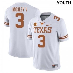 Youth UT #3 Emmett Mosley V 2025-26 Football Jersey - White