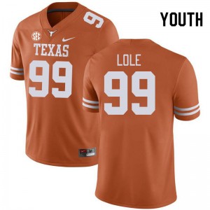 Youth Longhorns #99 Jermayne Lole Alumni SEC Conference Jersey - Orange