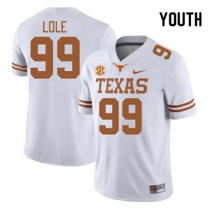 Youth University of Texas #99 Jermayne Lole 2024-25 SEC Conference Jersey - White