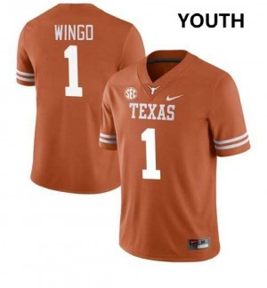 Youth UT Austin #1 Ryan Wingo Limited Football Jersey - Texas Orange
