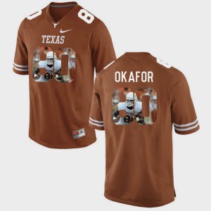 Men's Pictorial Fashion #80 Longhorns Alex Okafor college Jersey - Brunt Orange