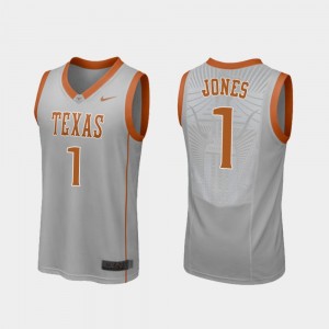 Men UT Basketball #1 Replica Andrew Jones college Jersey - Gray