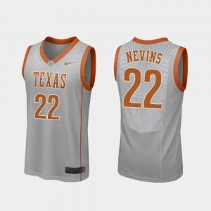 Men's Replica Longhorns Basketball #22 Blake Nevins college Jersey - Gray