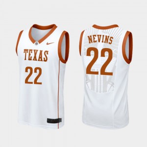 Men Replica Basketball #22 Texas Longhorns Blake Nevins college Jersey - White