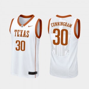 Men's Replica Basketball UT #30 Brock Cunningham college Jersey - White