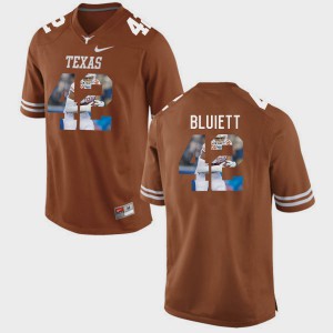 Men UT #42 Pictorial Fashion Caleb Bluiett college Jersey - Brunt Orange