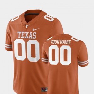 Men #00 college Customized Jersey - Texas Orange Football 2018 Game University of Texas