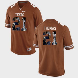 Men's Pictorial Fashion University of Texas #21 Duke Thomas college Jersey - Brunt Orange