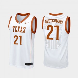 Men UT Basketball #21 Replica Dylan Osetkowski college Jersey - White