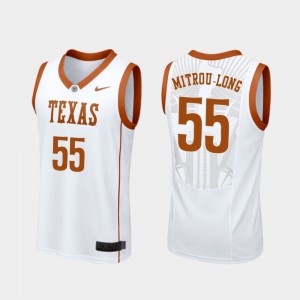 Men #55 Replica Basketball UT Elijah Mitrou-Long college Jersey - White