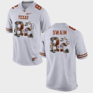 Men #82 Pictorial Fashion UT Geoff Swaim college Jersey - White