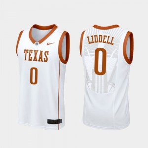 Men #0 Basketball UT Replica Gerald Liddell college Jersey - White