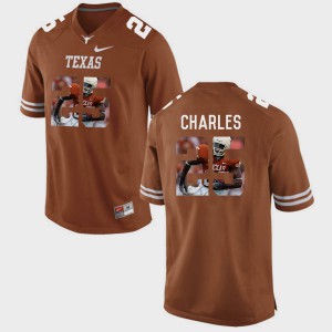 Men Pictorial Fashion #25 Texas Longhorns Jamaal Charles college Jersey - Brunt Orange