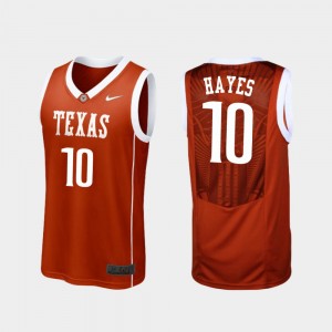 Men's #10 Basketball UT Replica Jaxson Hayes college Jersey - Burnt Orange