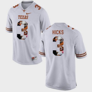 Men's #3 Pictorial Fashion UT Jordan Hicks college Jersey - White