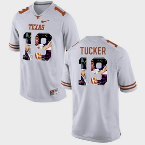 Men's Texas Longhorns Pictorial Fashion #19 Justin Tucker college Jersey - White