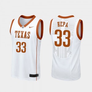 Men UT #33 Replica Basketball Kamaka Hepa college Jersey - White