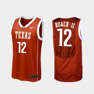 Men #12 Kerwin Roach II college Jersey - Burnt Orange Replica Basketball UT