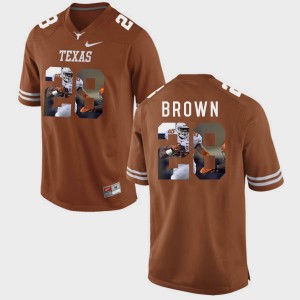 Men #28 Pictorial Fashion Texas Longhorns Malcolm Brown college Jersey - Brunt Orange