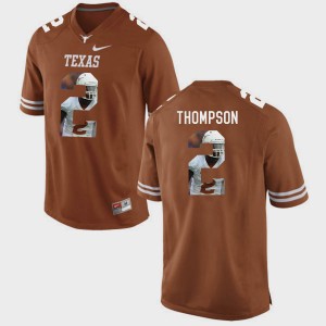 Mens #2 Texas Longhorns Pictorial Fashion Mykkele Thompson college Jersey - Brunt Orange