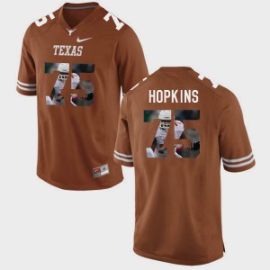 Men's Pictorial Fashion #75 Texas Longhorns Trey Hopkins college Jersey - Brunt Orange