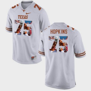 Men #75 Pictorial Fashion UT Trey Hopkins college Jersey - White