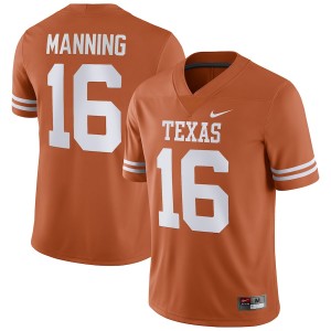 Men's UT #16 Arch Manning Nike NIL College Jersey - Texas Orange