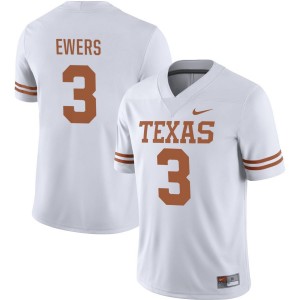 Men UT #3 Quinn Ewers Nike NIL College Jersey - White