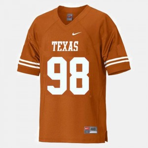 Youth(Kids) Texas Longhorns Football #98 Brian Orakpo college Jersey - Orange