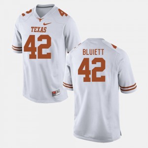 Mens Football #42 UT Caleb Bluiett college Jersey - White