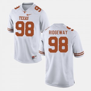 Men Longhorns Football #98 Hassan Ridgeway college Jersey - White