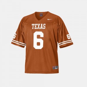 Men's #6 Football UT Jake Oliver college Jersey - Burnt Orange