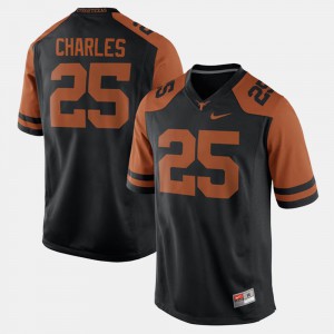 Mens #25 Jamaal Charles college Jersey - Black Alumni Football Game UT